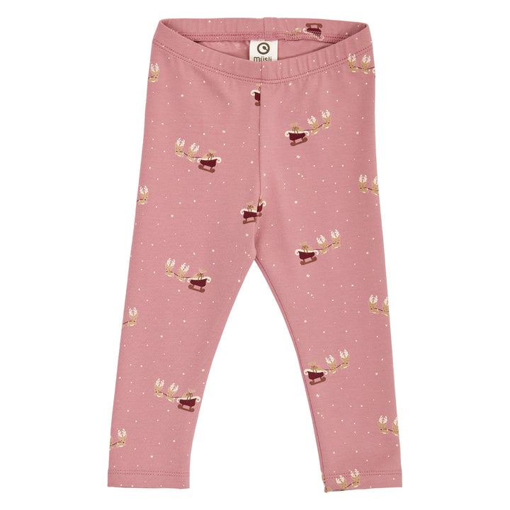 müsli CHRISTMAS leggings med juleprint Leggings Nostalgia rose/ Cabernet/ Balsam cream 690000315