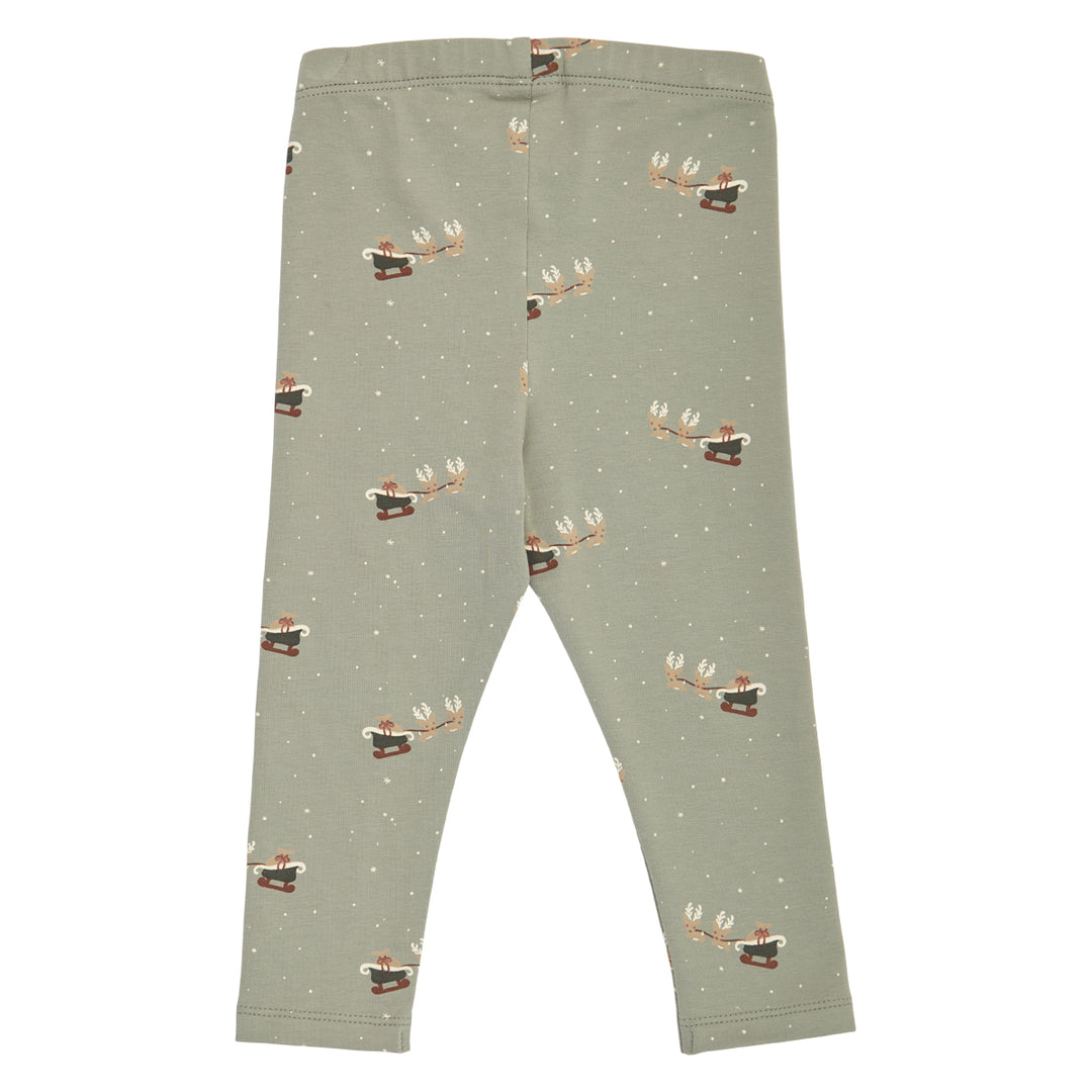 müsli CHRISTMAS leggings med juleprint Leggings Shadow/ Deep green/ Balsam cream 690000316