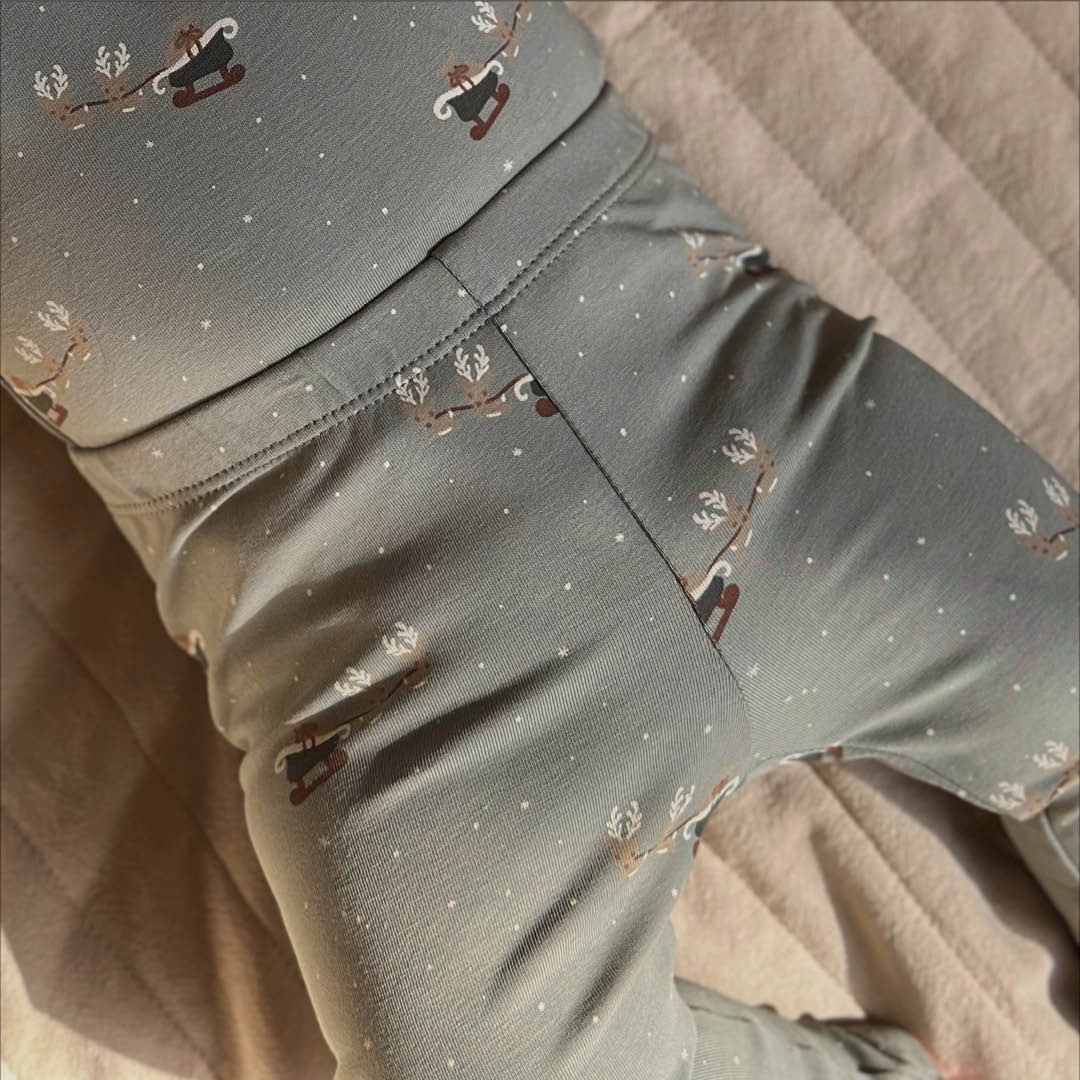 müsli CHRISTMAS leggings med juleprint Leggings Shadow/ Deep green/ Balsam cream 690000316