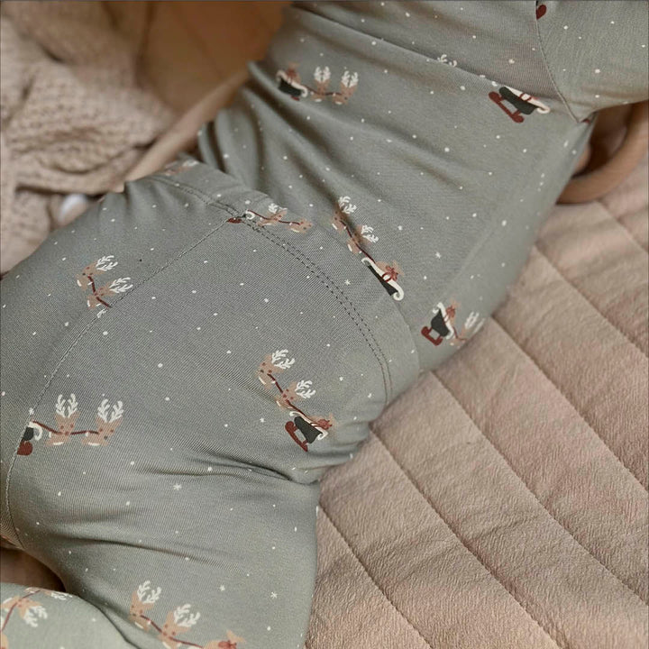 müsli CHRISTMAS leggings med juleprint Leggings Shadow/ Deep green/ Balsam cream 690000316