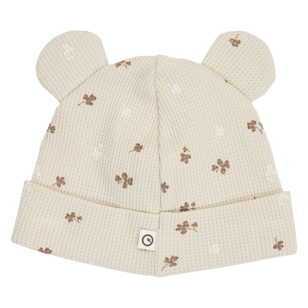 müsli CLOVER waffle hat med ører Huer Oat/ Balsam cream/ Walnut 690000344