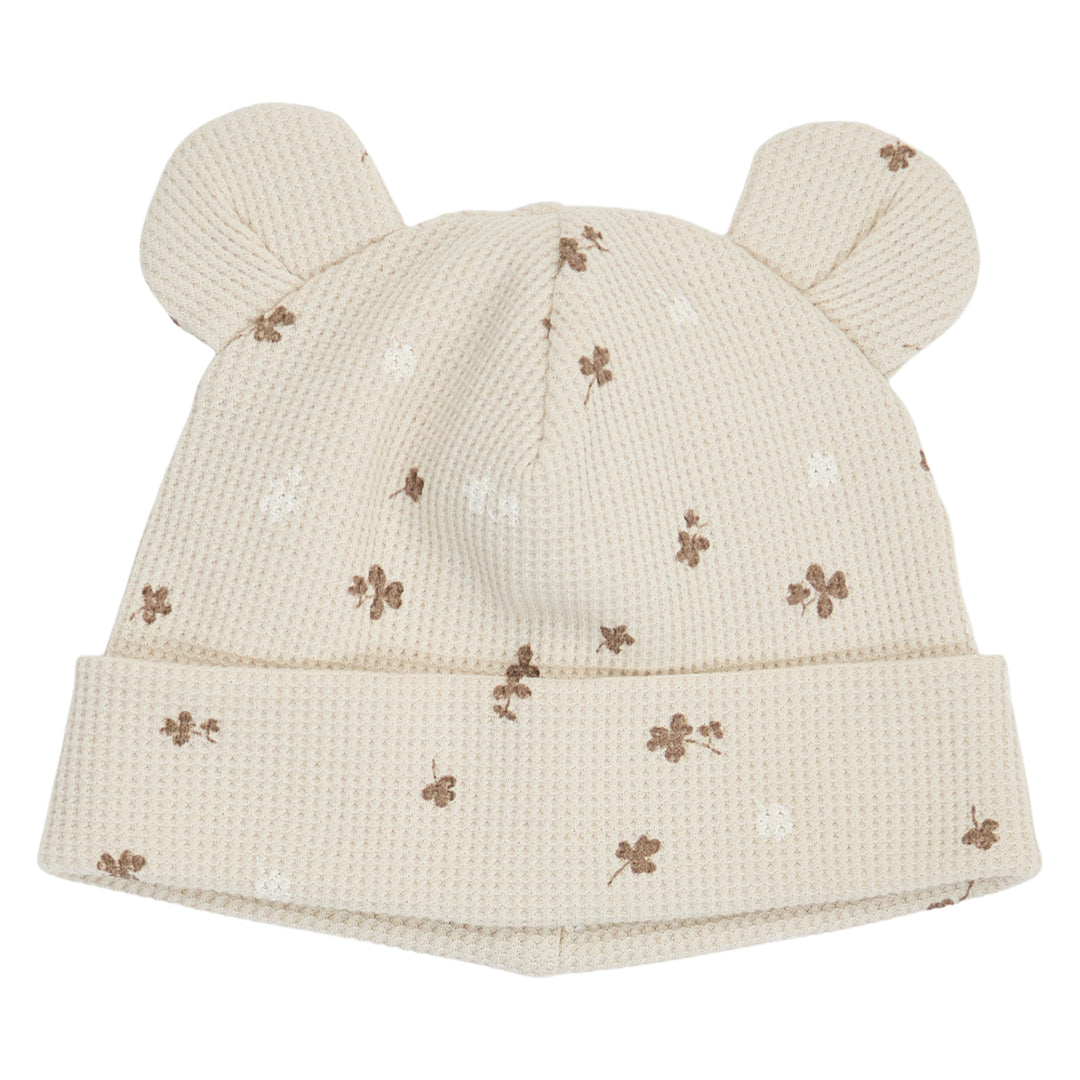 müsli CLOVER waffle hat med ører Huer Oat/ Balsam cream/ Walnut 690000344