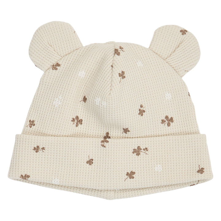 müsli CLOVER waffle hat med ører Huer Oat/ Balsam cream/ Walnut 690000344