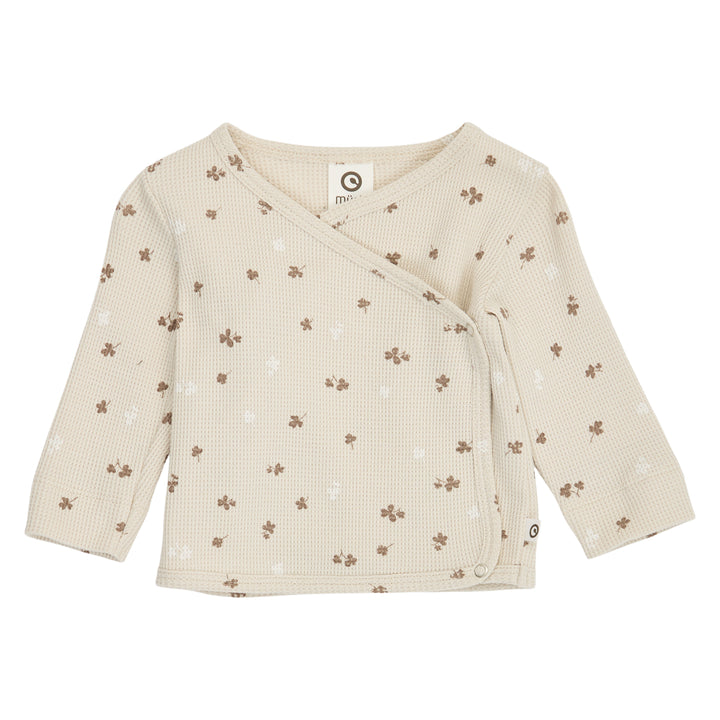 müsli CLOVER waffle kryds cardigan Cardigan Oat/ Balsam cream/ Walnut 690000344