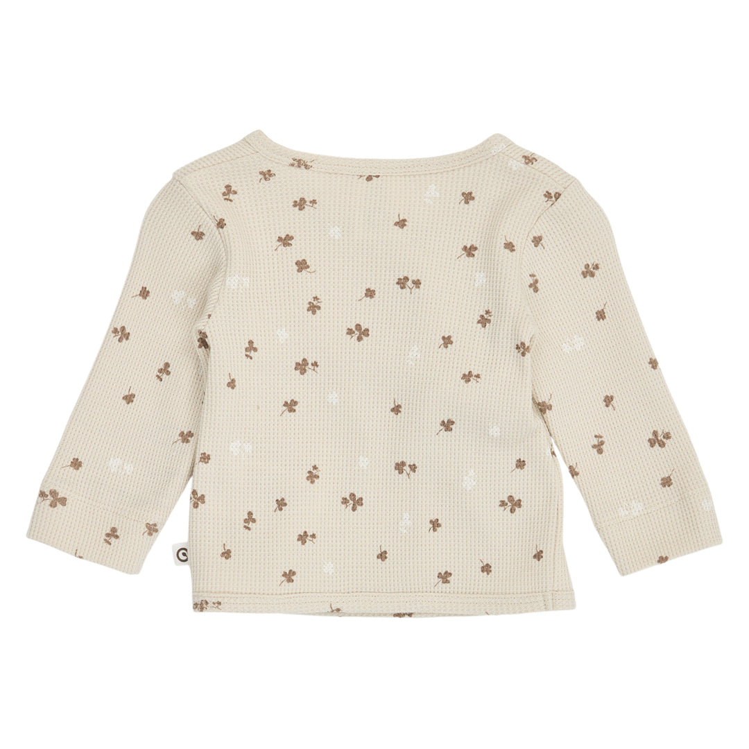 müsli CLOVER waffle kryds cardigan Cardigan Oat/ Balsam cream/ Walnut 690000344