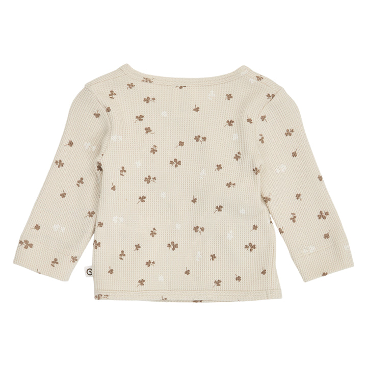 müsli CLOVER waffle kryds cardigan Cardigan Oat/ Balsam cream/ Walnut 690000344