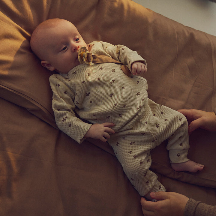 müsli CLOVER waffle kryds cardigan Cardigan Oat/ Balsam cream/ Walnut 690000344