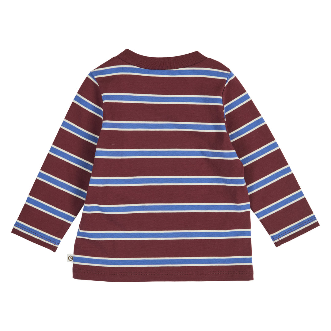 müsli CLUBHOUSE stribet bluse Langærmet bluse Russet/ Azure blue/ Tofu 690000302