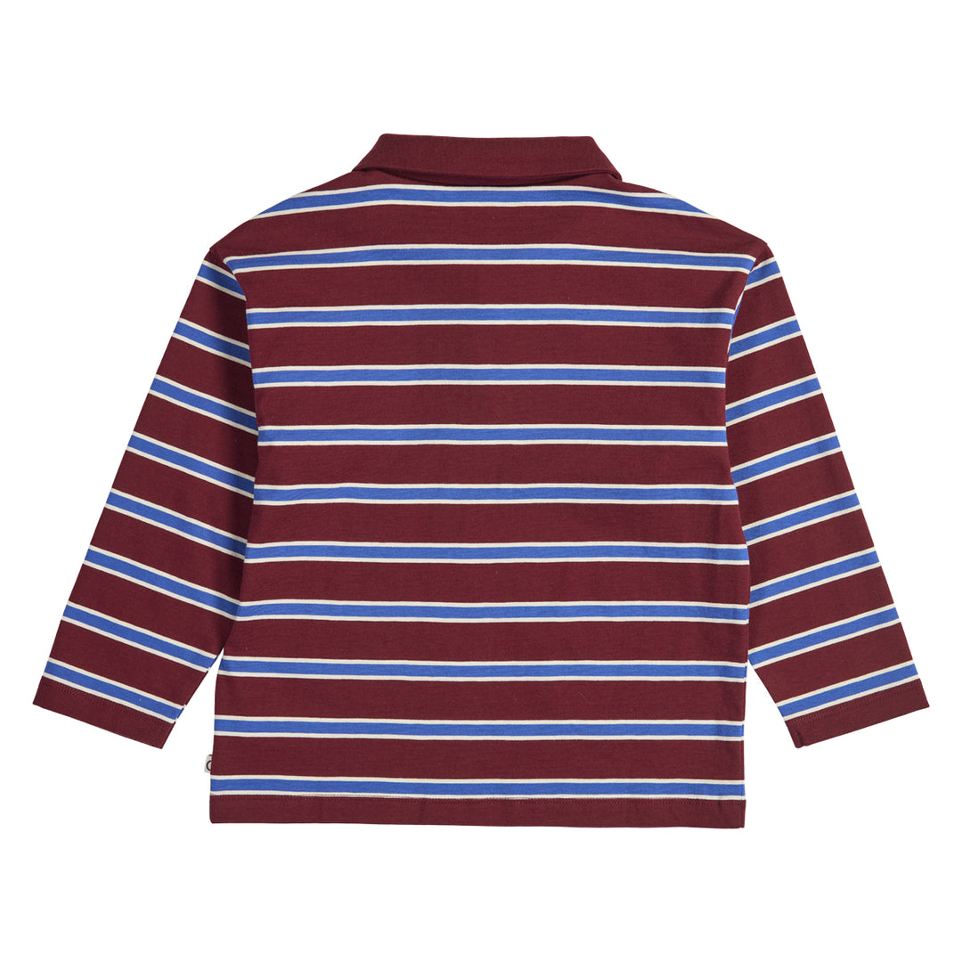 müsli CLUBHOUSE stribet polo Langærmet bluse Russet/ Azure blue/ Tofu 690000302