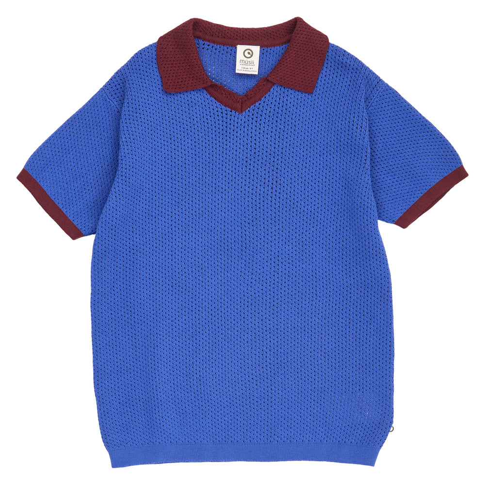 müsli CLUBHOUSE strik polo T-shirt Azure blue 018394902