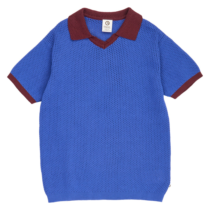 müsli CLUBHOUSE strik polo T-shirt Azure blue 018394902