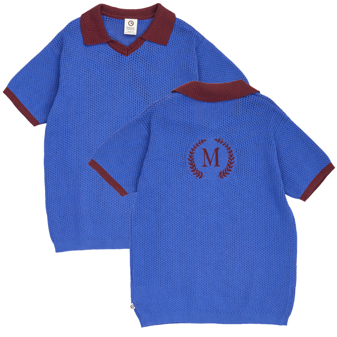 müsli CLUBHOUSE strik polo T-shirt Azure blue 018394902