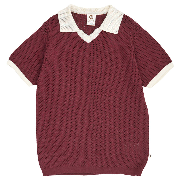 müsli CLUBHOUSE strik polo T-shirt Russet 019172504
