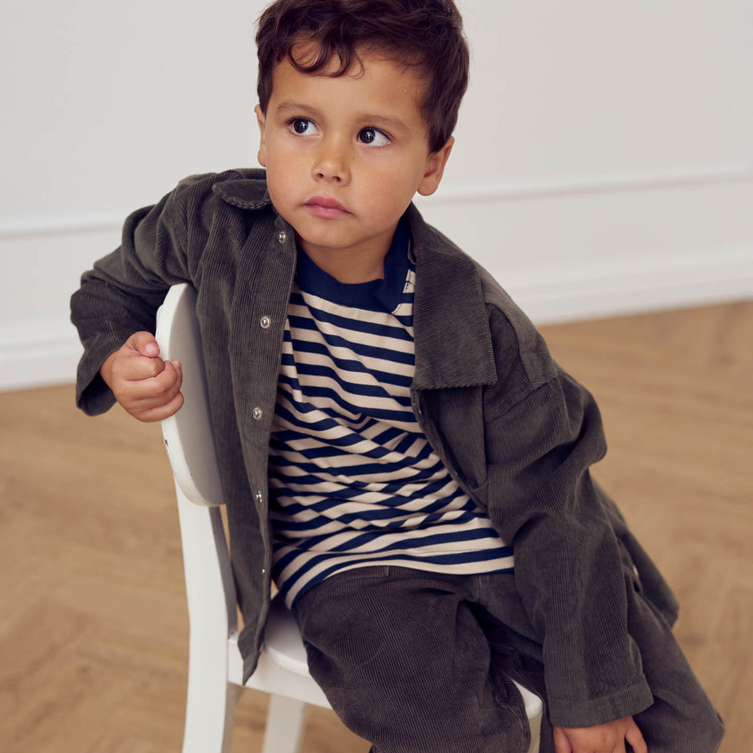 müsli CORDUROY skjorte i fløjl Langærmet bluse Deep green 019040401