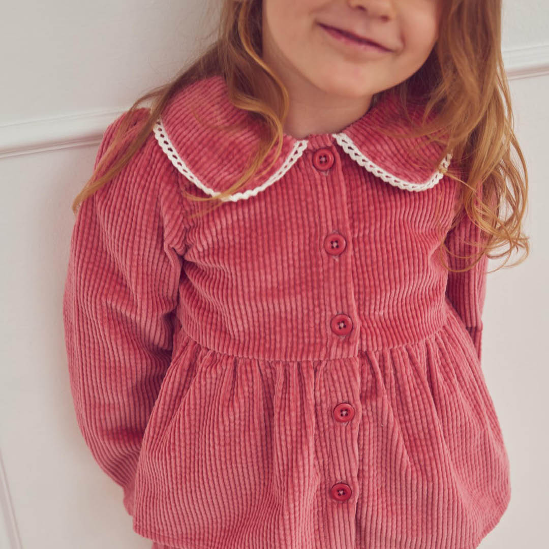 müsli CORDUROY skjorte i fløjl Langærmet bluse Baroque Rose 018163400