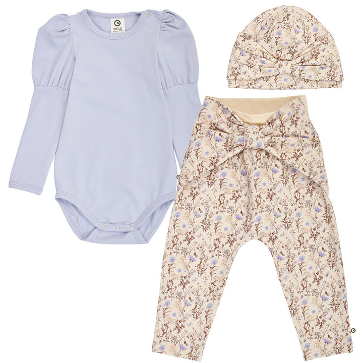 müsli CORNFLOWER body, bukser & hat sæt Bukser Oak/ Walnut/ Mauve 690000329