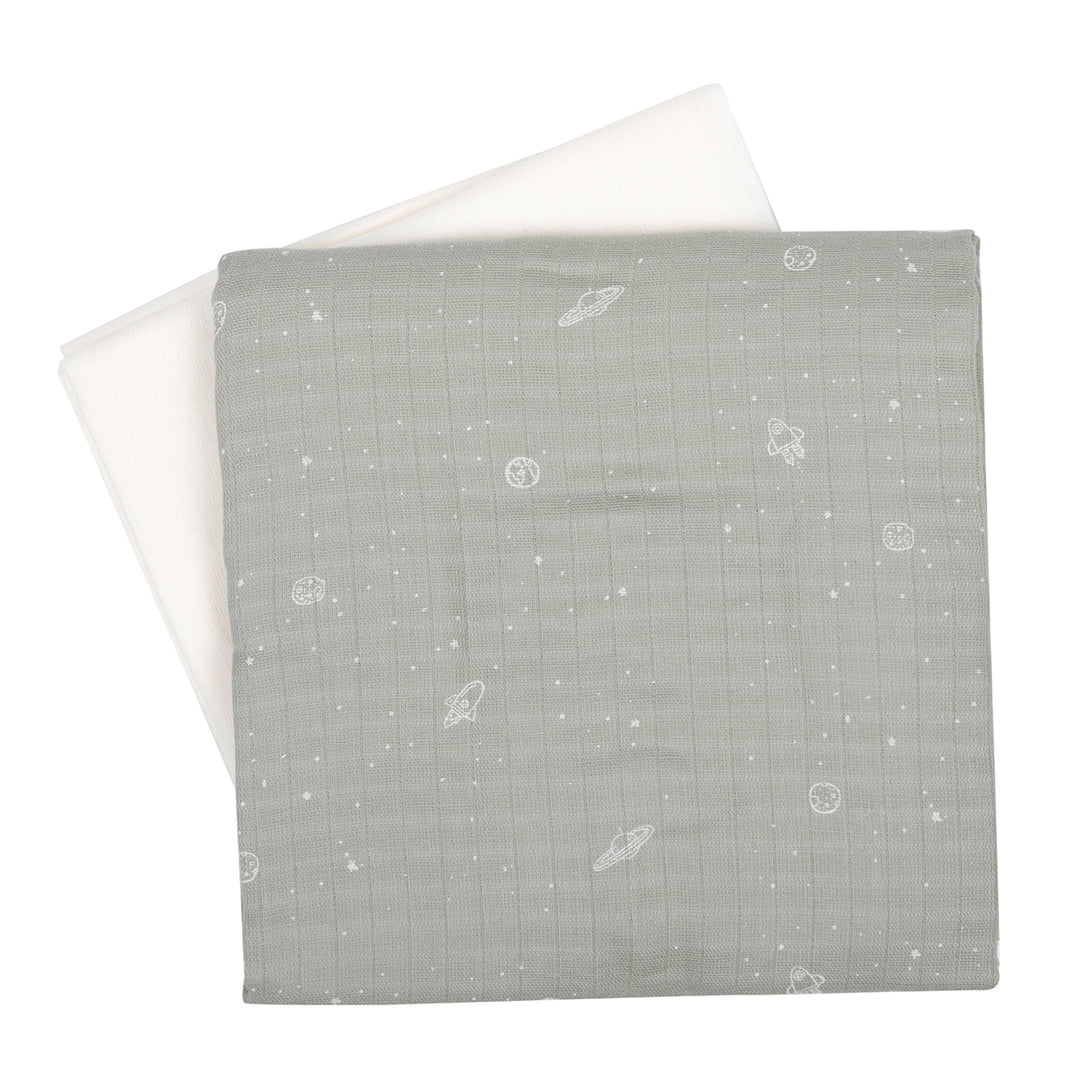 müsli COSMOS muslin svøb 2-pak Pusleting Mineral green/ Balsam cream 690000365