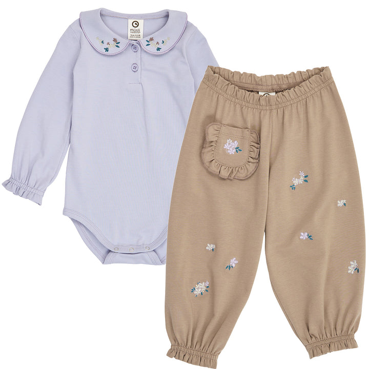 müsli COTTAGE body & bukse sæt Bodystockings Mauve 014381301