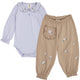 müsli COTTAGE body & bukse sæt Bodystockings Mauve 014381301