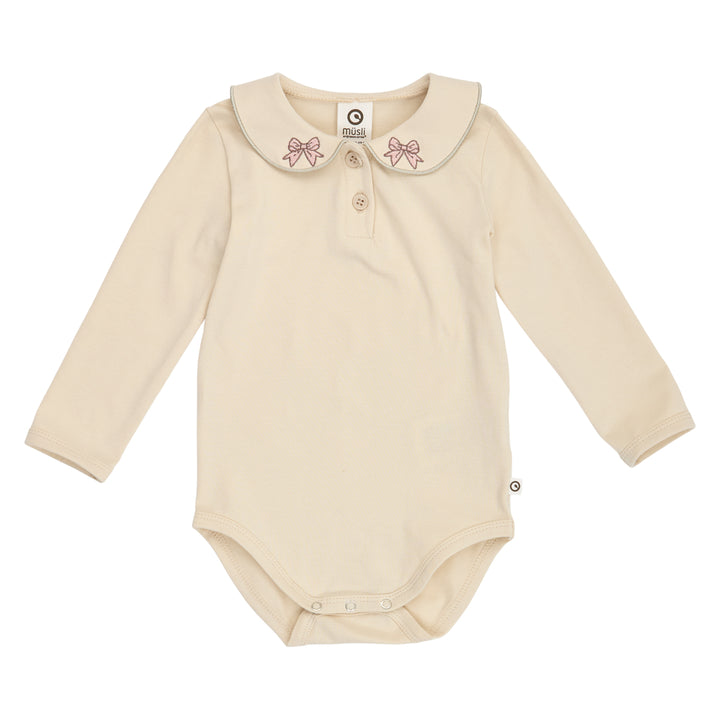 müsli COZT ME skjorte body med broderi Bodystockings Oak 013040001