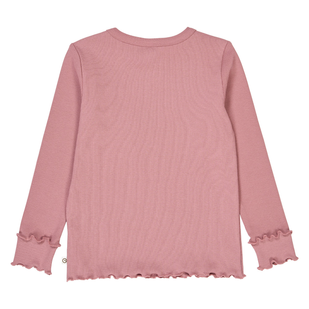 müsli COZY ME RIB deco bluse Langærmet bluse Nostalgia Rose 017151200