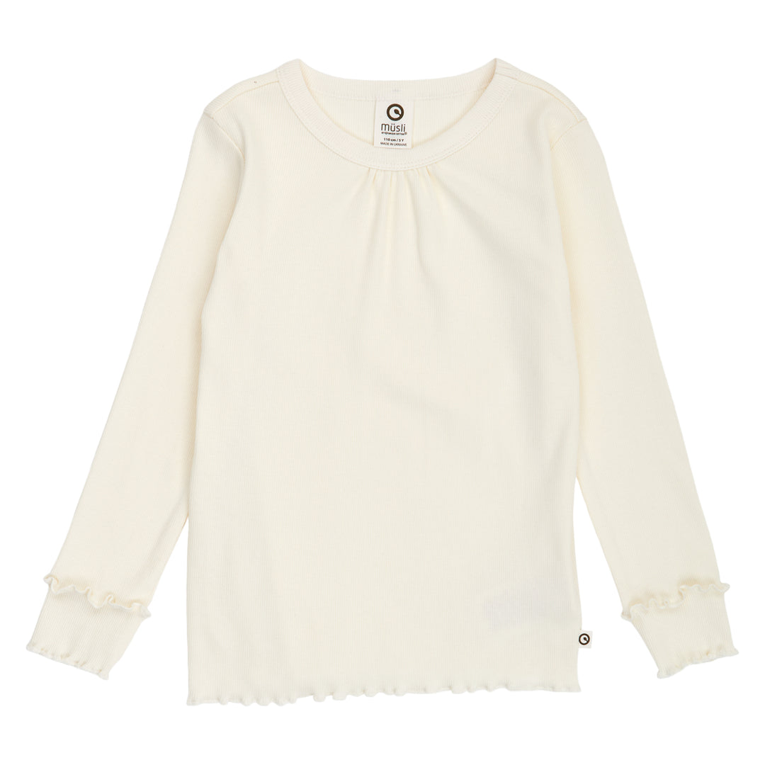müsli COZY ME RIB deco bluse Langærmet bluse Tofu 011480102