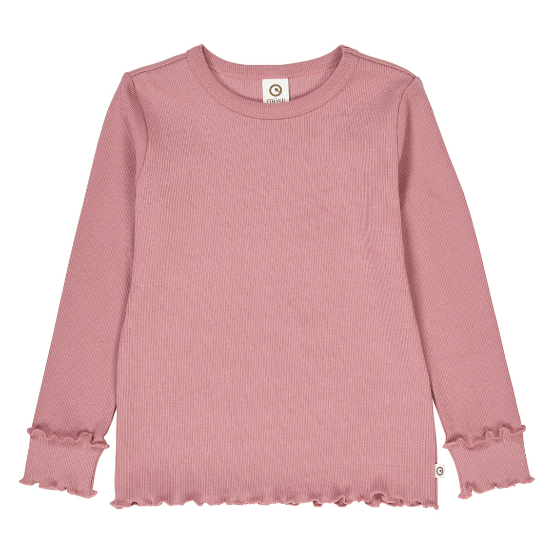 müsli COZY ME RIB deco bluse 2-pak Langærmet bluse Oak/ Nostalgia Rose 690000290