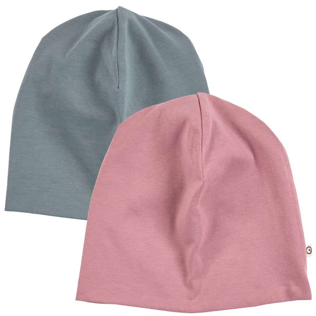 müsli COZY ME beanie str. 104/110-128/134 2-pak Huer Nostalgia Rose/ Stormy Blue 690000286