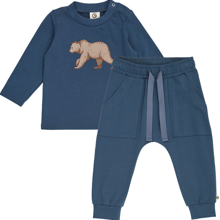müsli COZY ME bluse & bukse sæt Langærmet bluse Navy 019403101