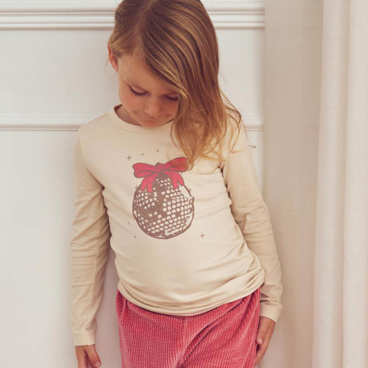 müsli COZY ME bluse med disco kugle motiv Langærmet bluse Oak 013040001