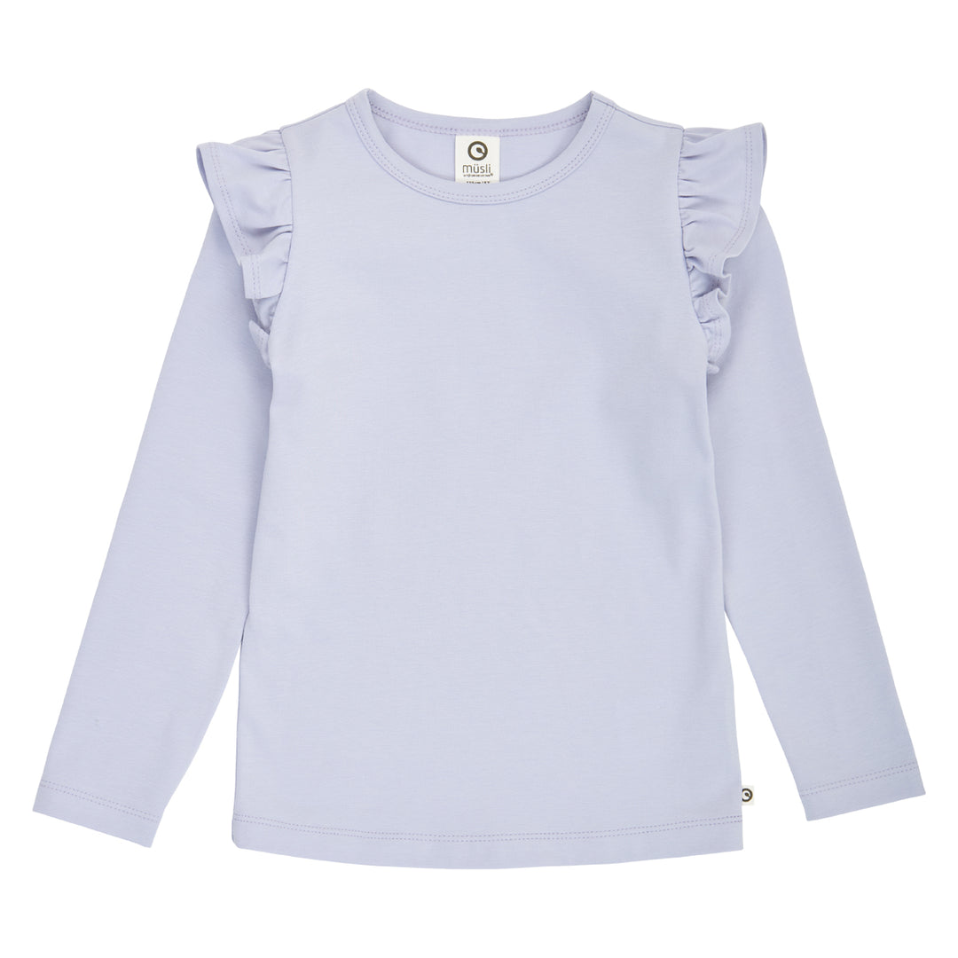 müsli COZY ME bluse med flæse Langærmet bluse Mauve 014381301