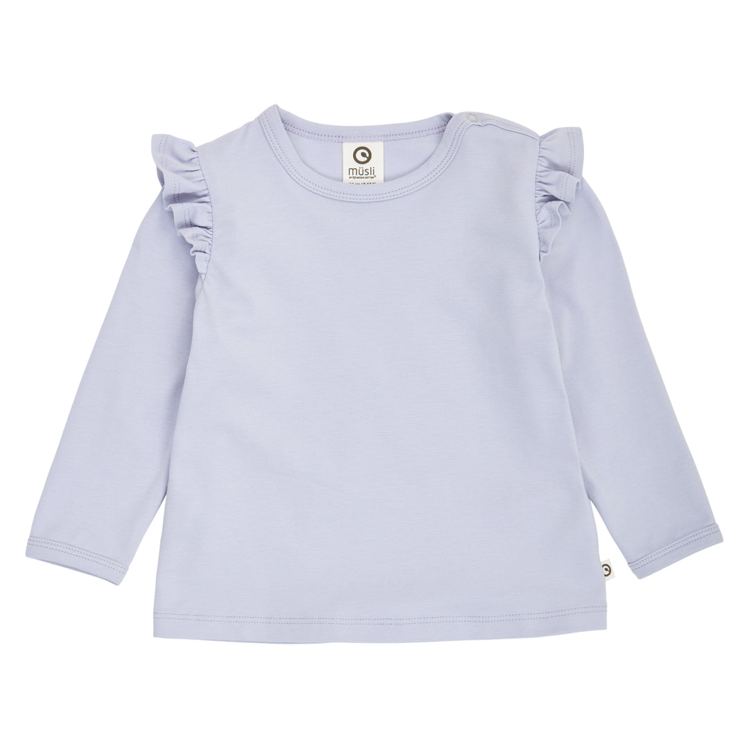 müsli COZY ME bluse med flæser Langærmet bluse Mauve 014381301