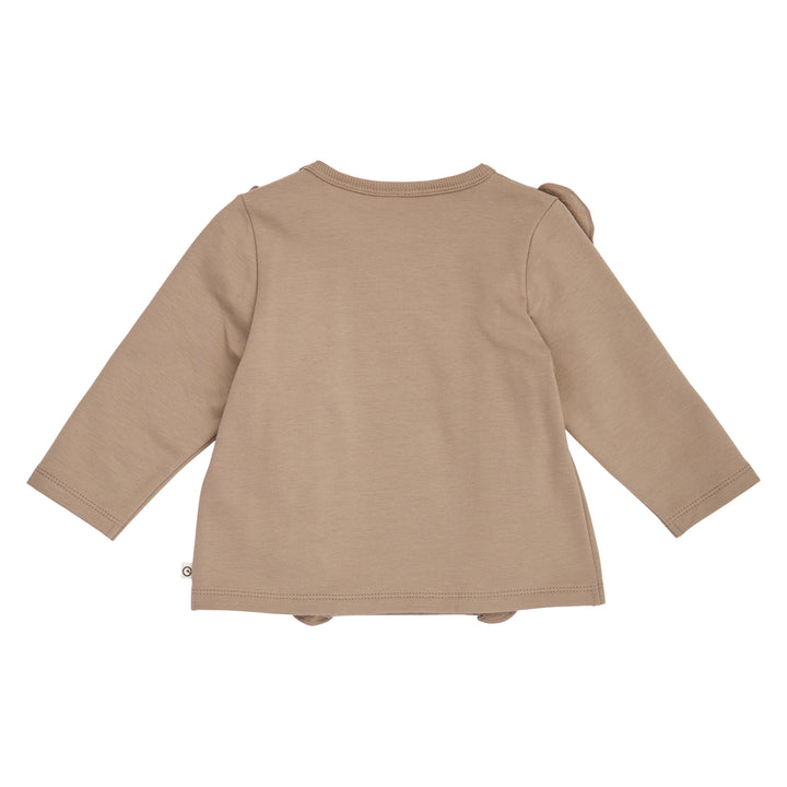 müsli COZY ME bluse med sløjfe og flæser Langærmet bluse Walnut 017080802