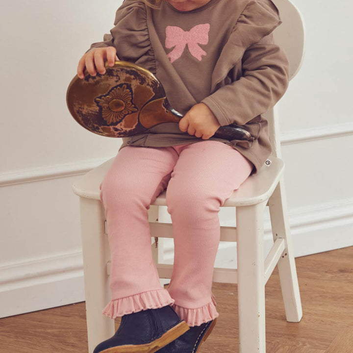 müsli COZY ME leggings med flæse Leggings Blush 014150801