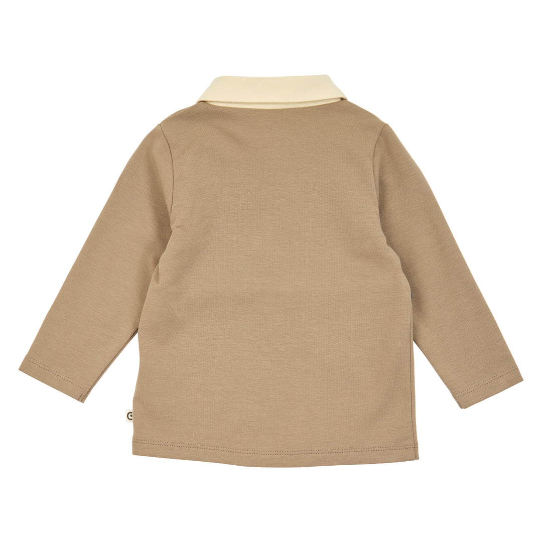 müsli COZY ME polo color block Langærmet bluse Walnut 017080802