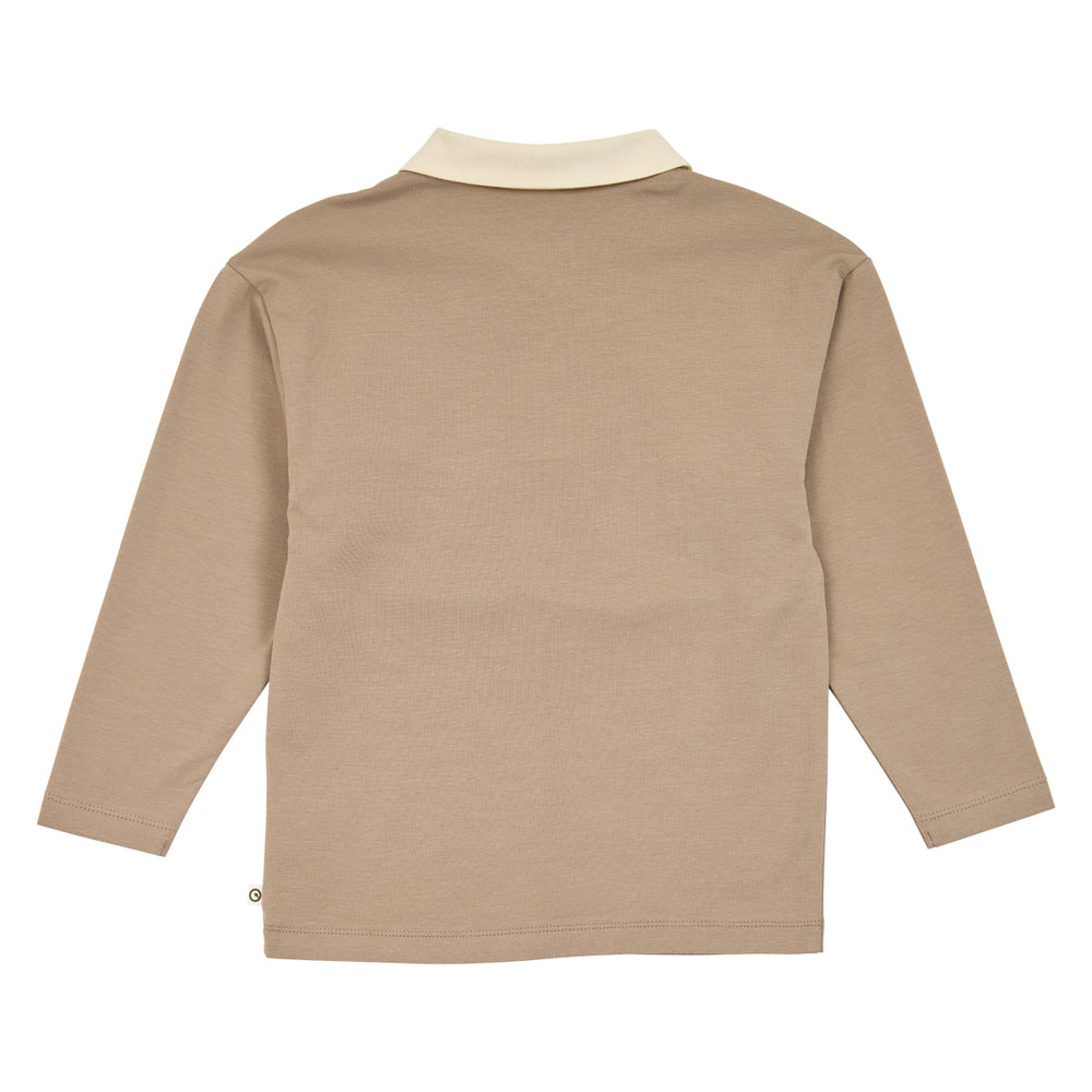 müsli COZY ME polo color block bluse Langærmet bluse Walnut 017080802