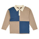 müsli COZY ME polo color block bluse Langærmet bluse Walnut 017080802