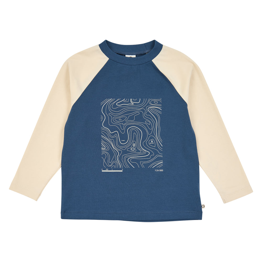 müsli COZY ME raglan bluse med print Langærmet bluse Navy 019403101