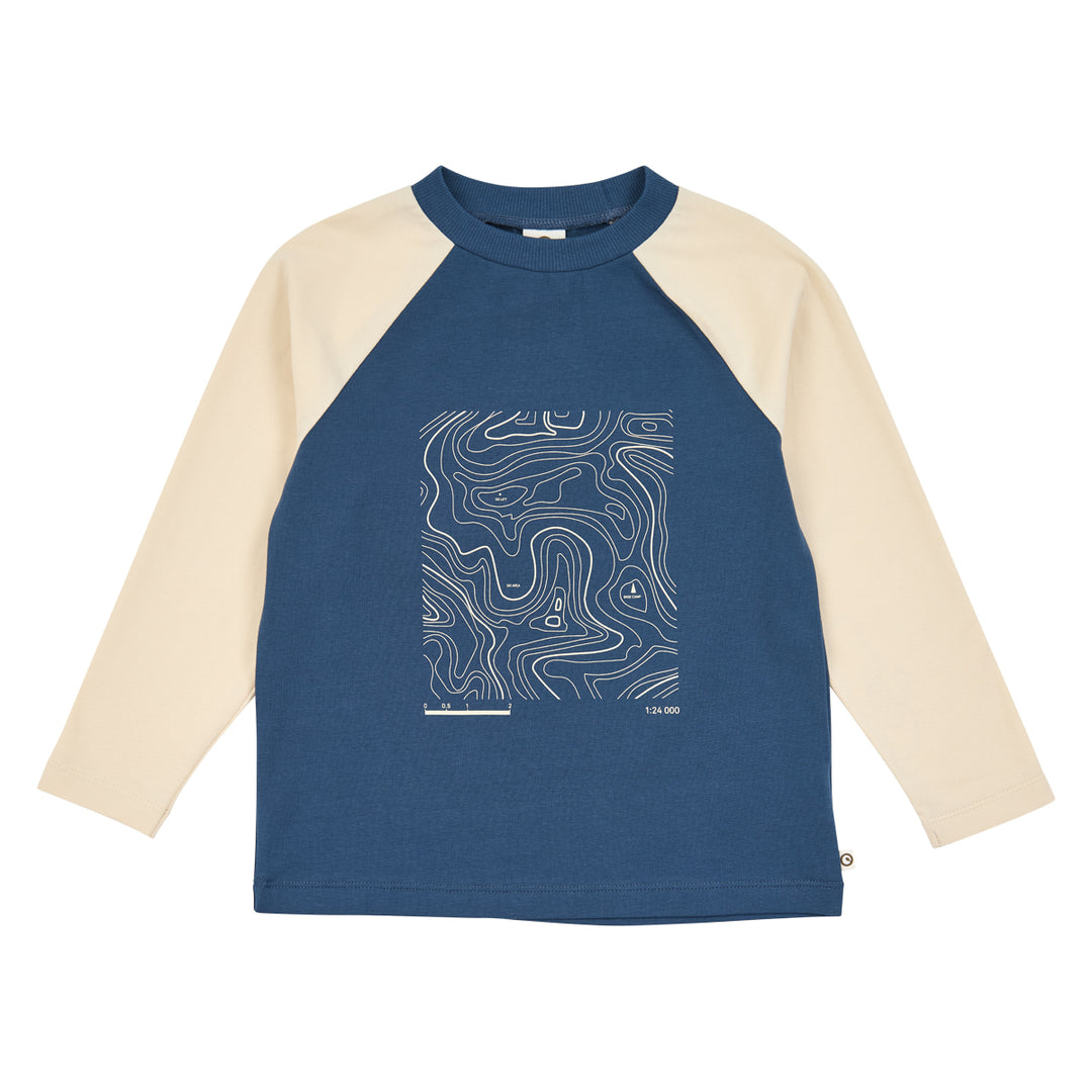 müsli COZY ME raglan bluse med print Langærmet bluse Navy 019403101