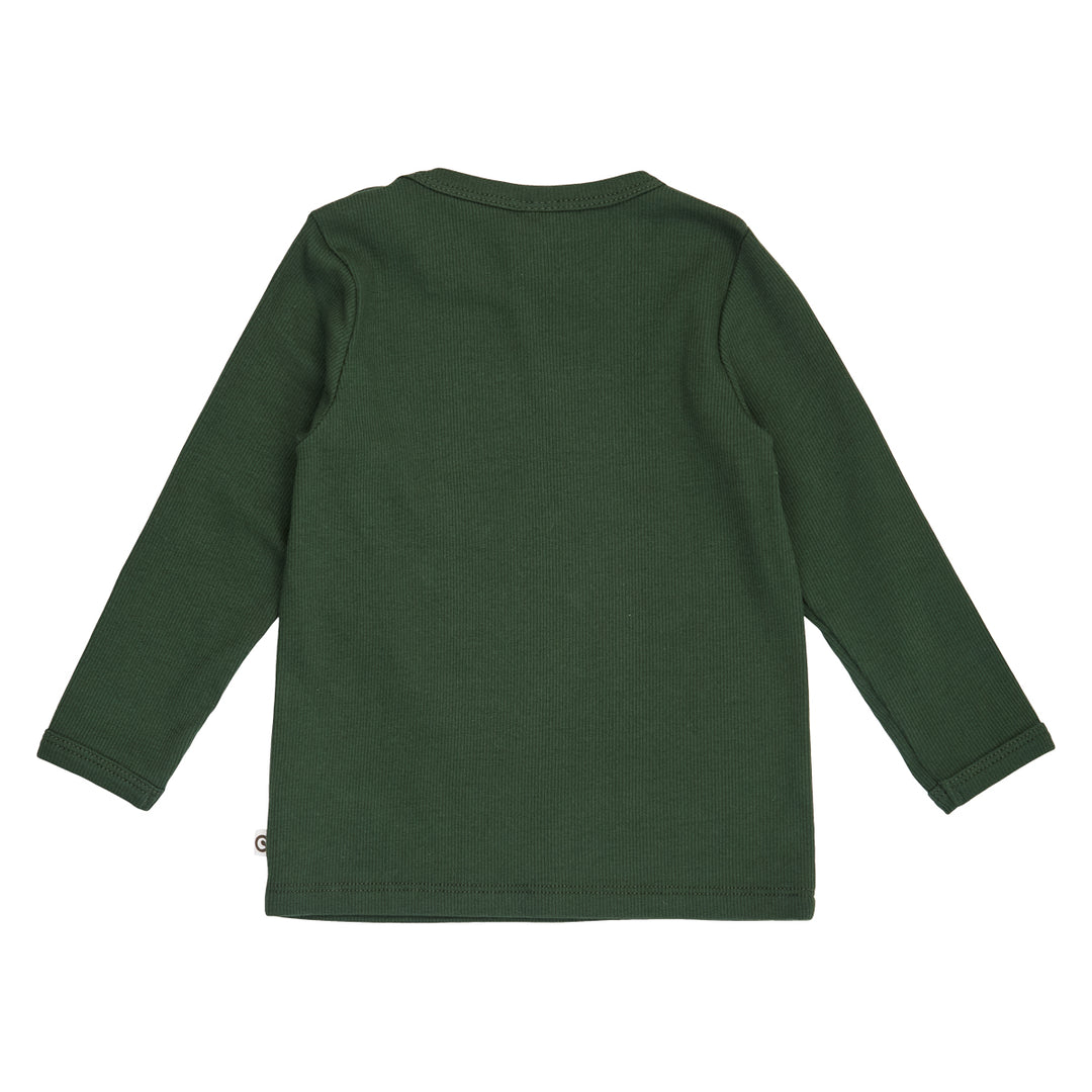 müsli COZY ME rib bluse Langærmet bluse Forest green 019591801