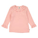 müsli COZY ME rib bluse med flæser Langærmet bluse Blush 014150801