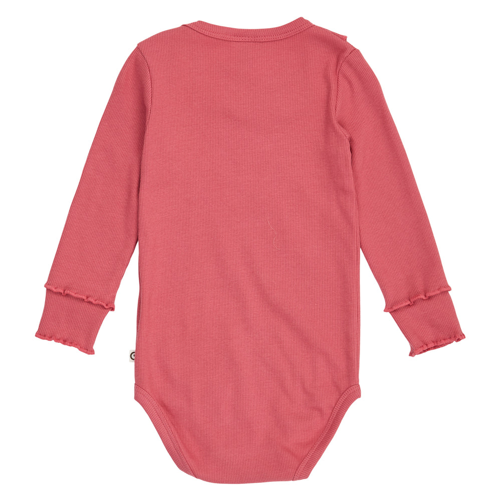 müsli COZY ME rib body med flæsekrave Bodystockings Baroque Rose 018163400