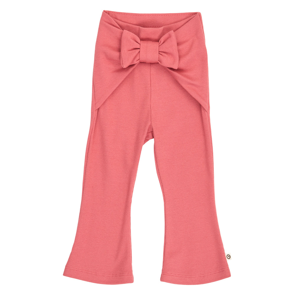 müsli COZY ME rib bukser med sløjfe Bukser Baroque Rose 018163400