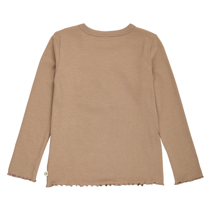 müsli COZY ME rib deco bluse Langærmet bluse Walnut 017080802