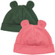 müsli COZY ME rib hue med ører Huer Barouque rose/ Forest green 690000355