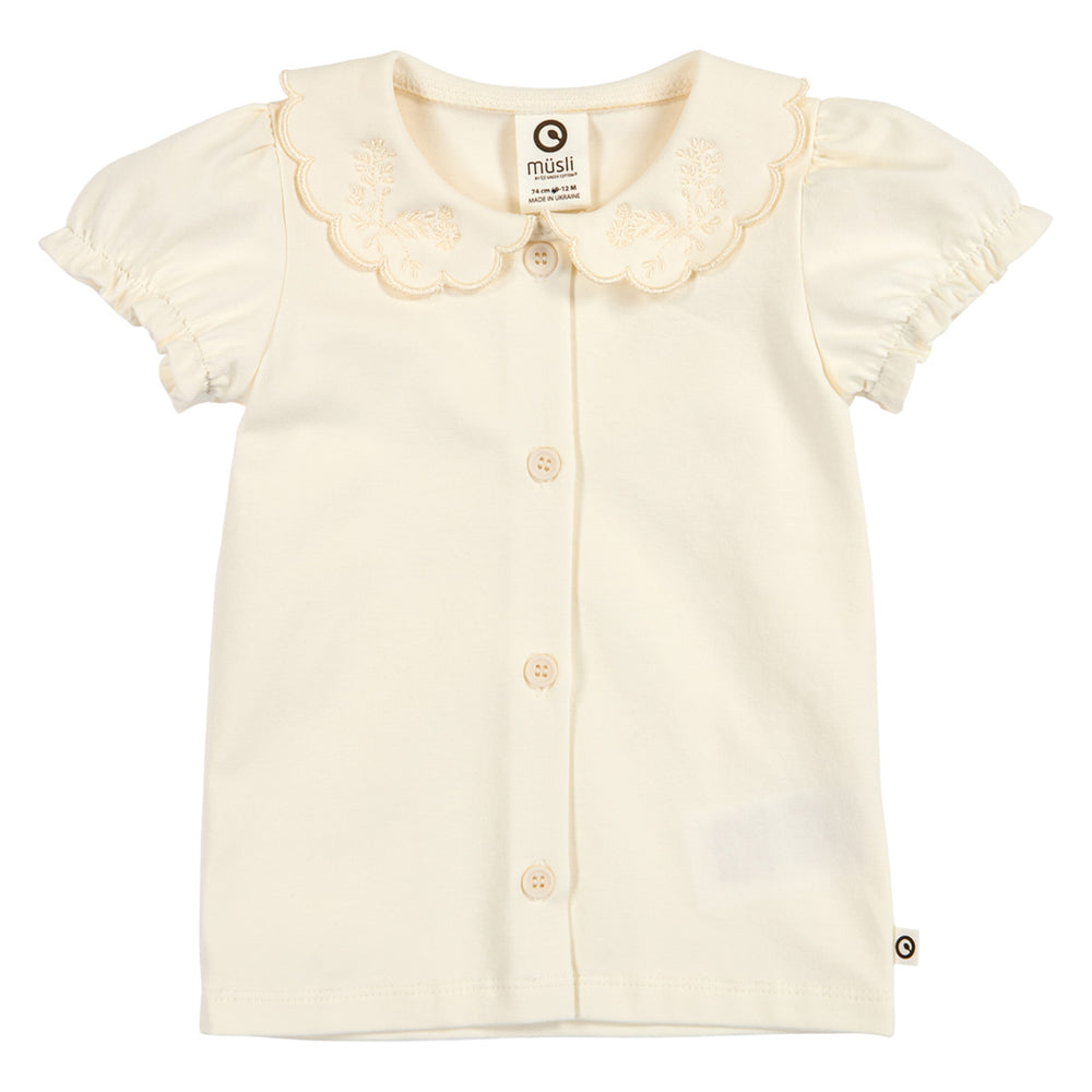 müsli COZY ME skjortebluse med pufærmer T-shirt Tofu 011480102