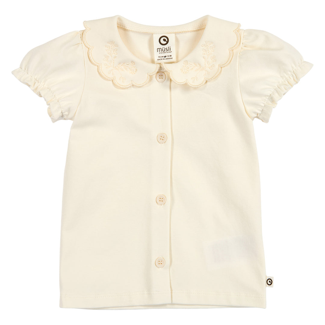 müsli COZY ME skjortebluse med pufærmer T-shirt Tofu 011480102