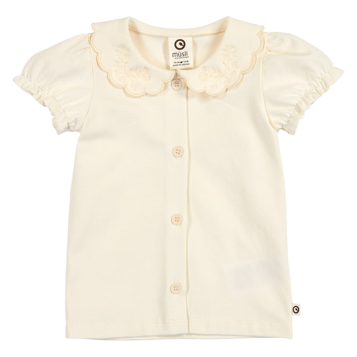 müsli COZY ME skjortebluse med pufærmer T-shirt Tofu 011480102