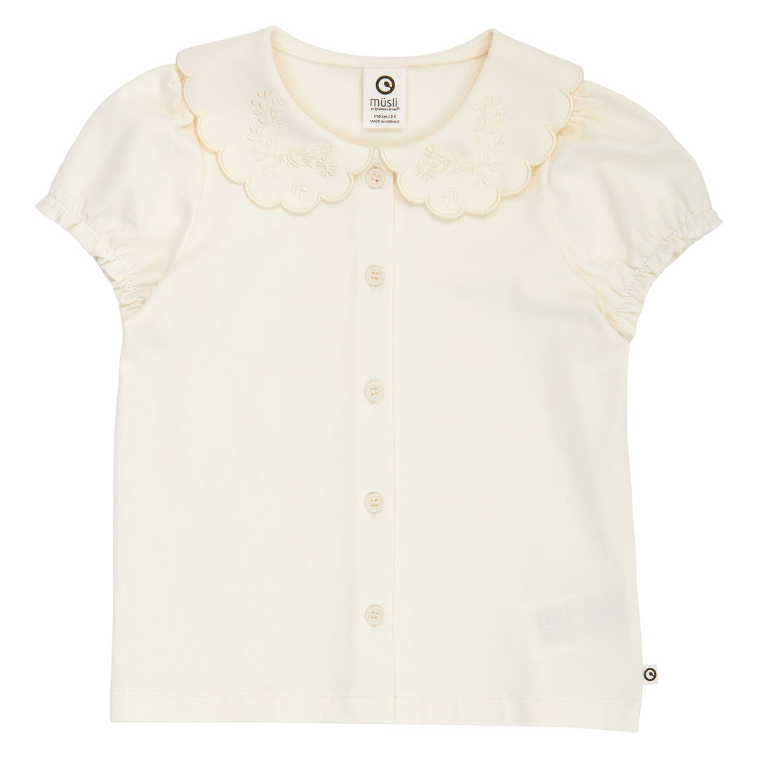 müsli COZY ME skjortebluse med pufærmer T-shirt Tofu 011480102
