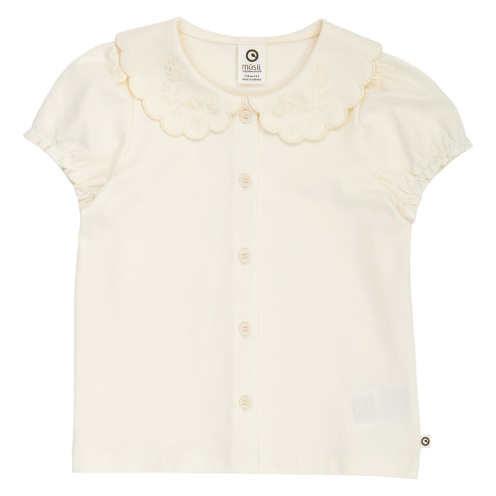 müsli COZY ME skjortebluse med pufærmer T-shirt Tofu 011480102